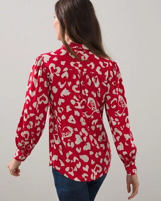 Sandwash Satin Leopard Love Shirt