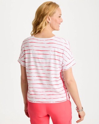 Zenergy® UPF Striped Dolman Tee click to view larger image.