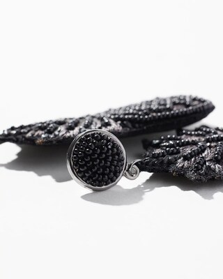 Black Pineapple Drop Earrings