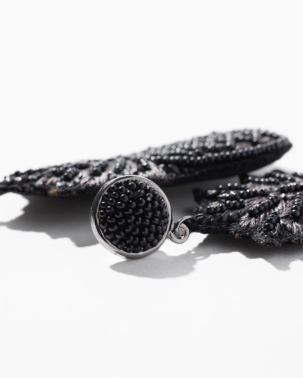 Black Pineapple Drop Earrings