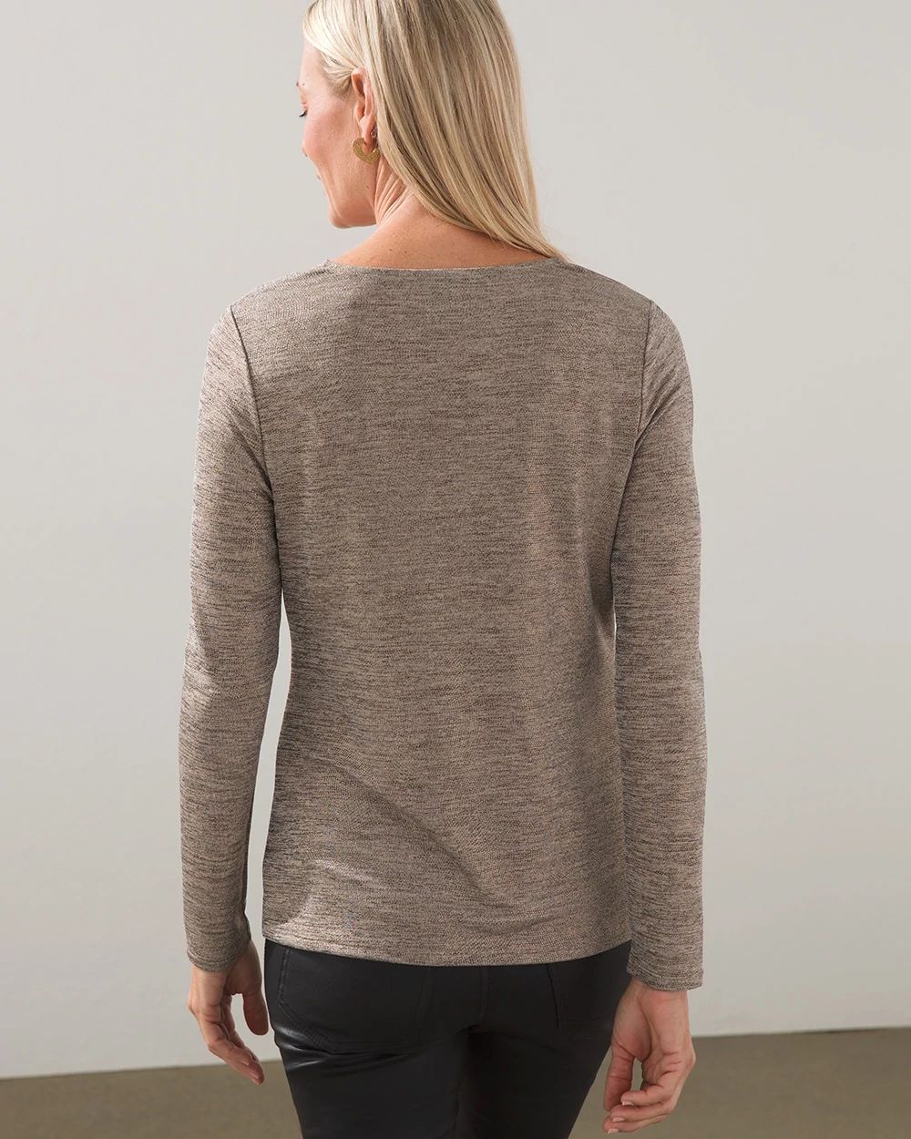 Shimmery Cowl Neck Tee