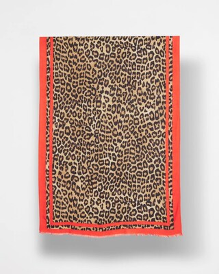 Leopard Print Oblong Scarf