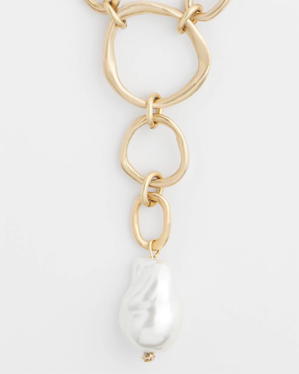 Faux Pearl Adjustable Necklace