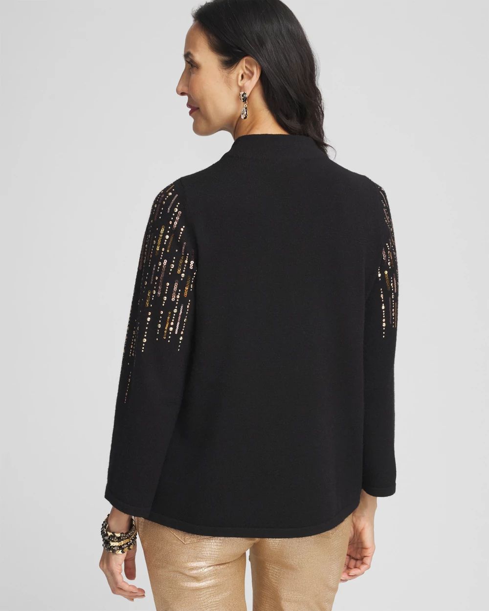 Ombré Sequin Pullover Sweater