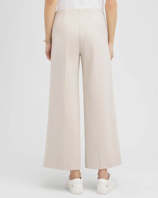 Petite Juliet Ponte Wide Leg Cropped Pants
