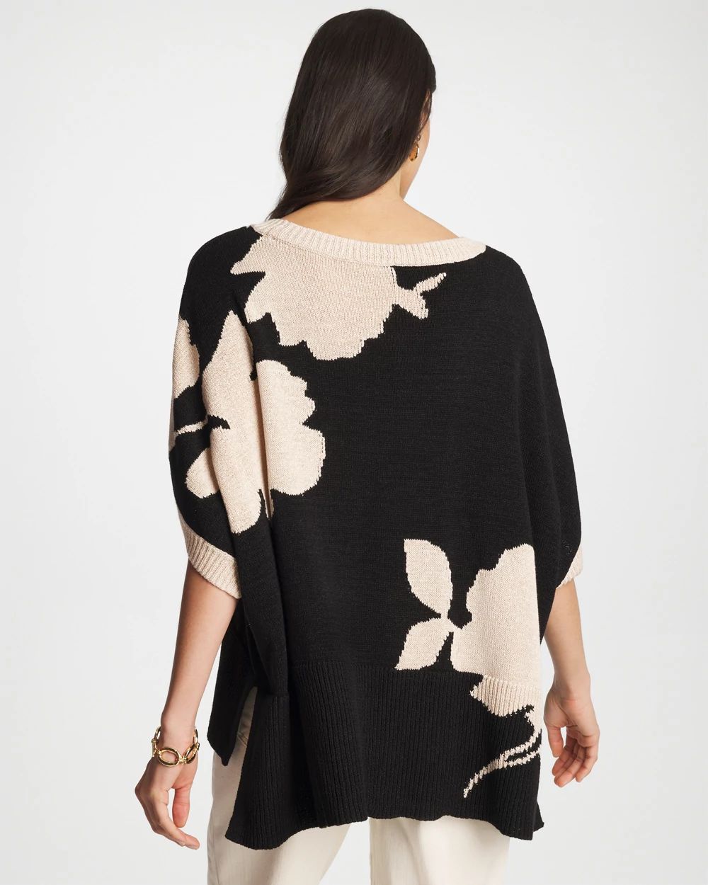 Kansai Bloom Intarsia Poncho