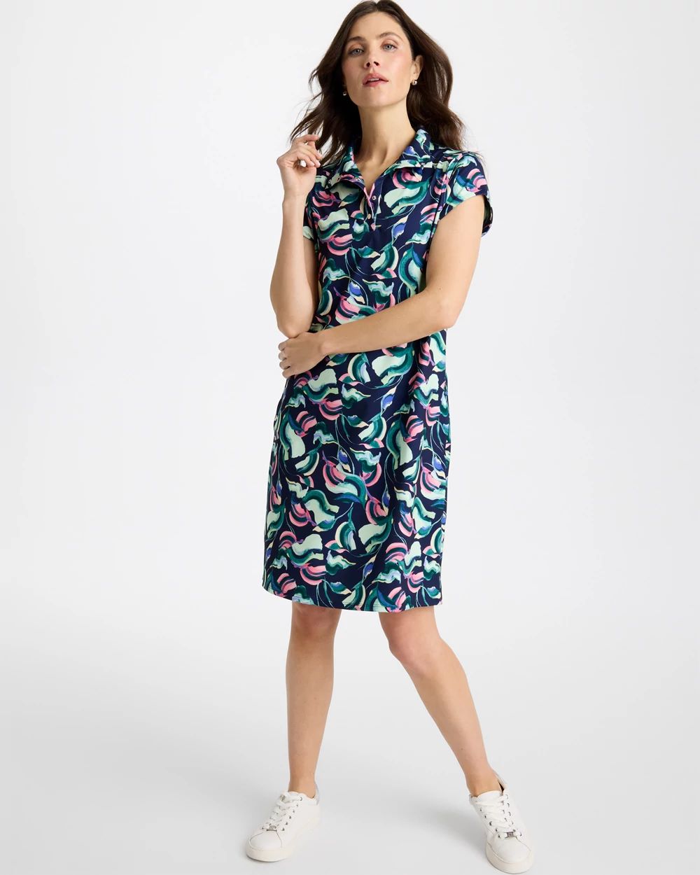 Zenergy® UPF Blooms Polo Dress