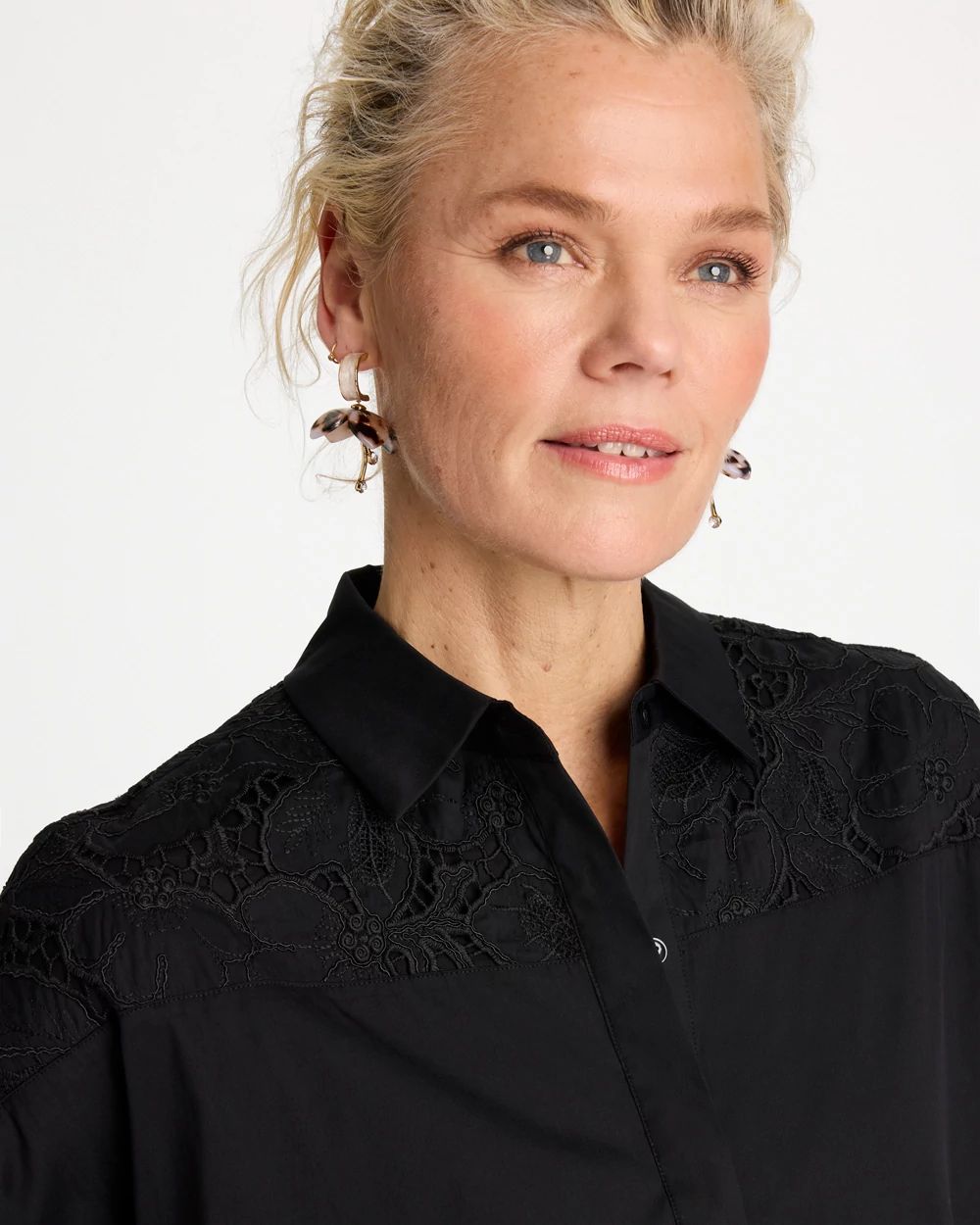 Popover Embroidered Poplin Dress click to view larger image.