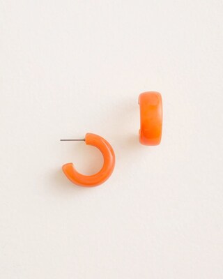 Orange Hoop Earrings