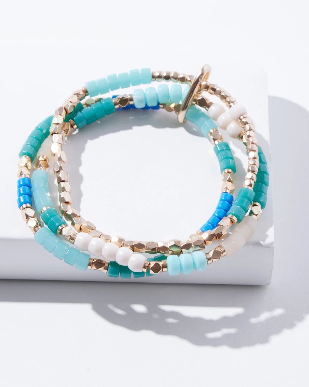 Teal Stretch Bracelets Set