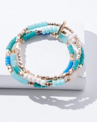 Teal Stretch Bracelets Set
