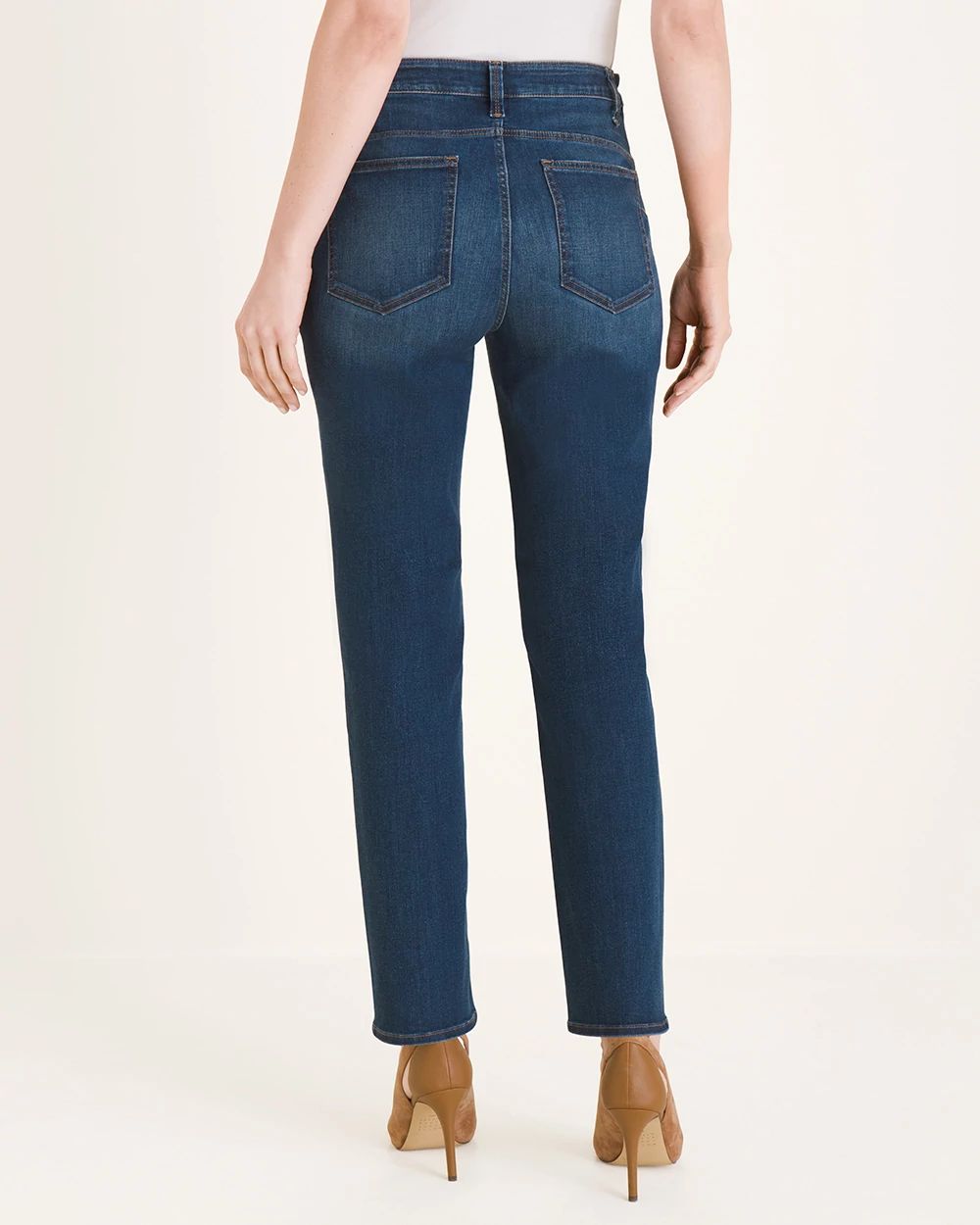 So Lifting Distressed Straight-Leg Jeans