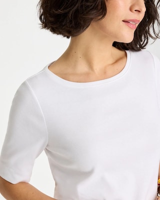 Pima Elbow Sleeve Tee click to view larger image.