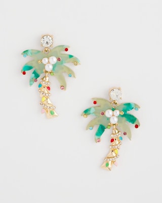 Holiday Palm Tree Earrings