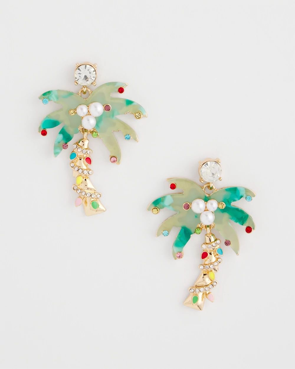 Holiday Palm Tree Earrings