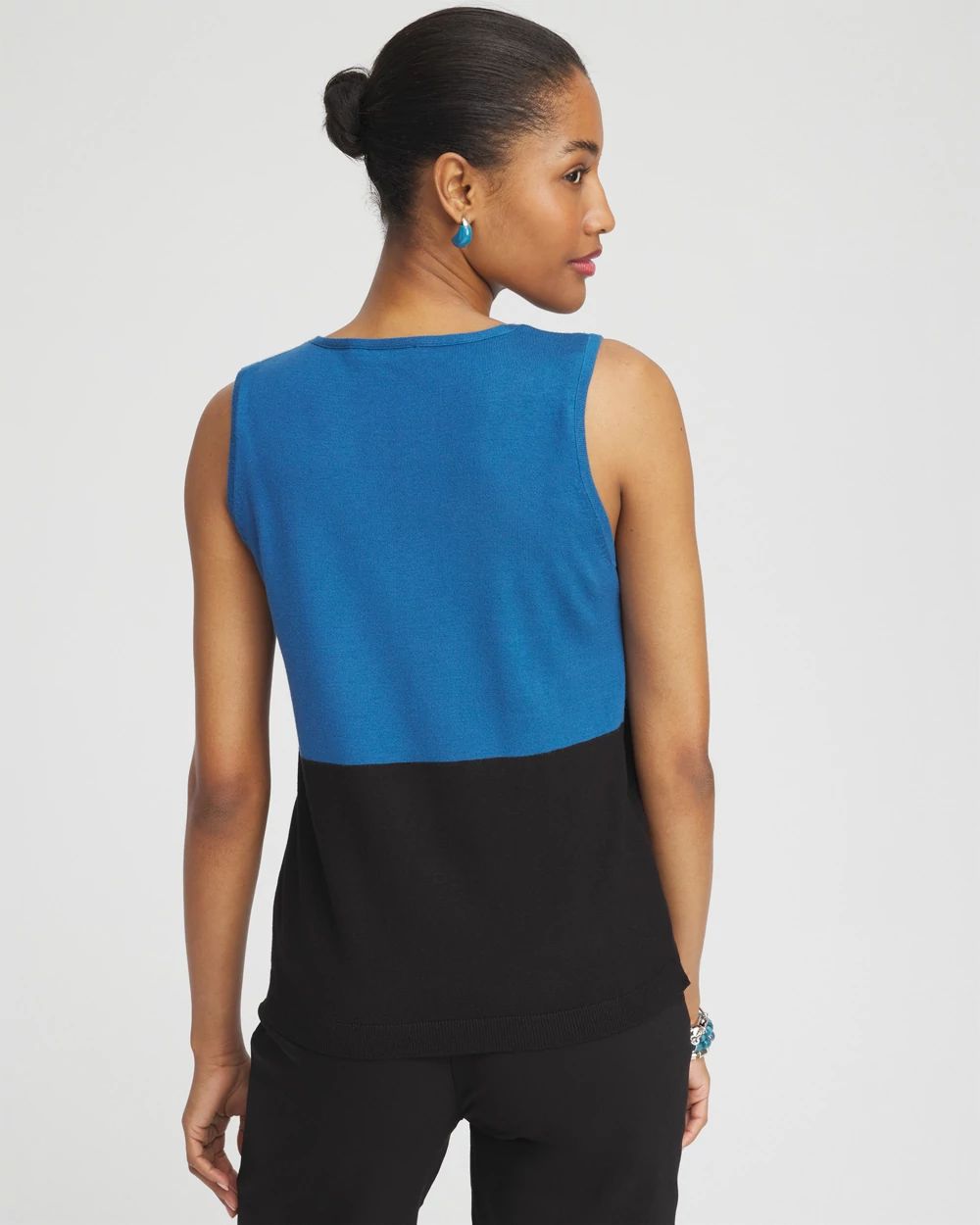 Colorblock V-neck Sweater Tank