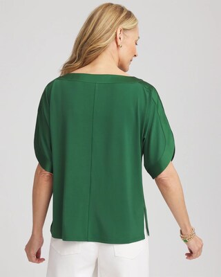 Jersey & Satin Dolman Tee click to view larger image.