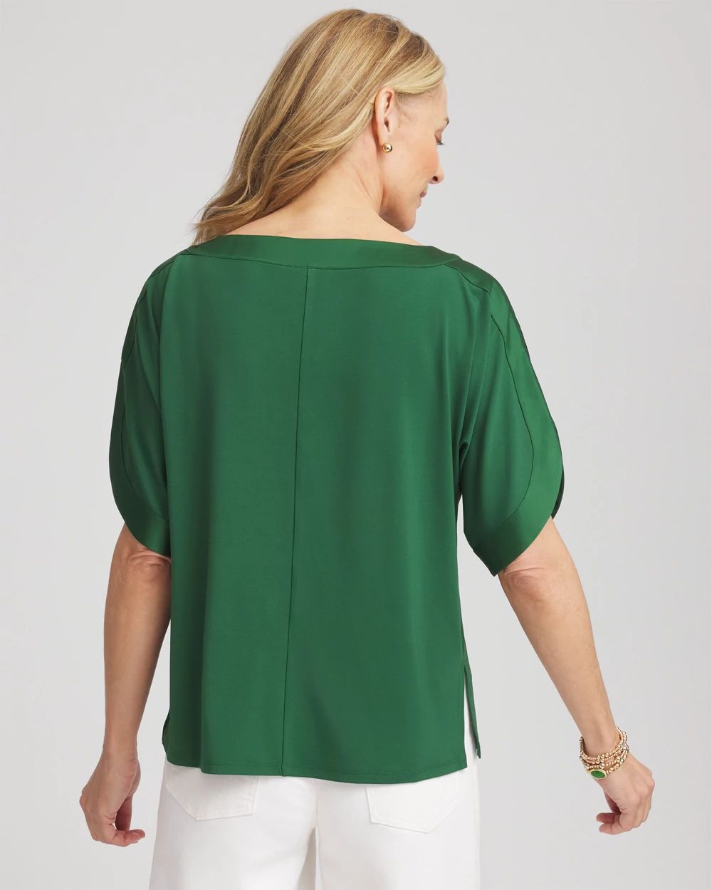 Jersey & Satin Dolman Tee