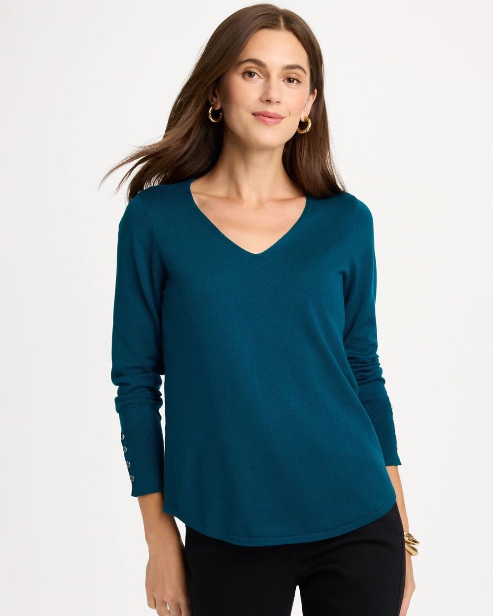 Ella V-Neck Pullover Sweater