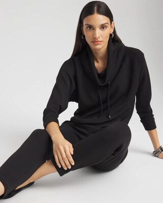 Zenergy® Scuba Cowl Neck Pullover Top click to view larger image.