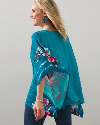 Floral Woven Poncho