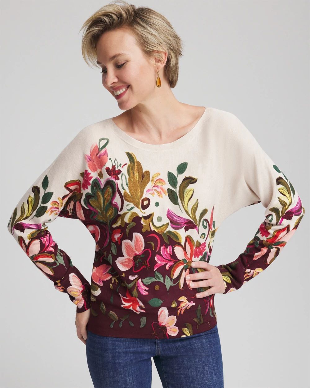 Ella Dolman Chianti Pullover Sweater