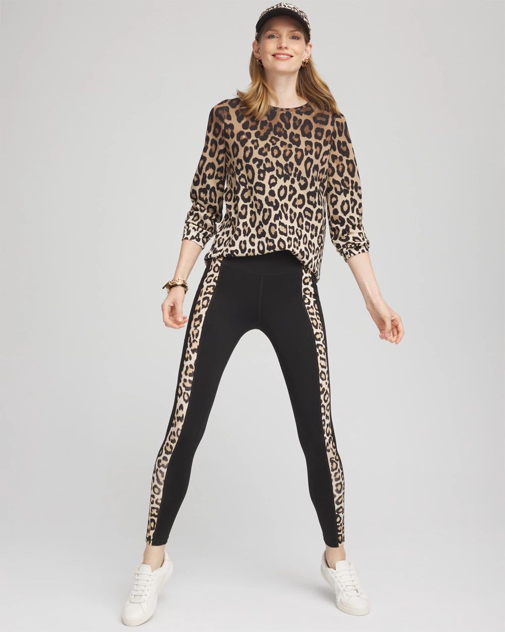 Zenergy® Scuba Leopard Print Top
