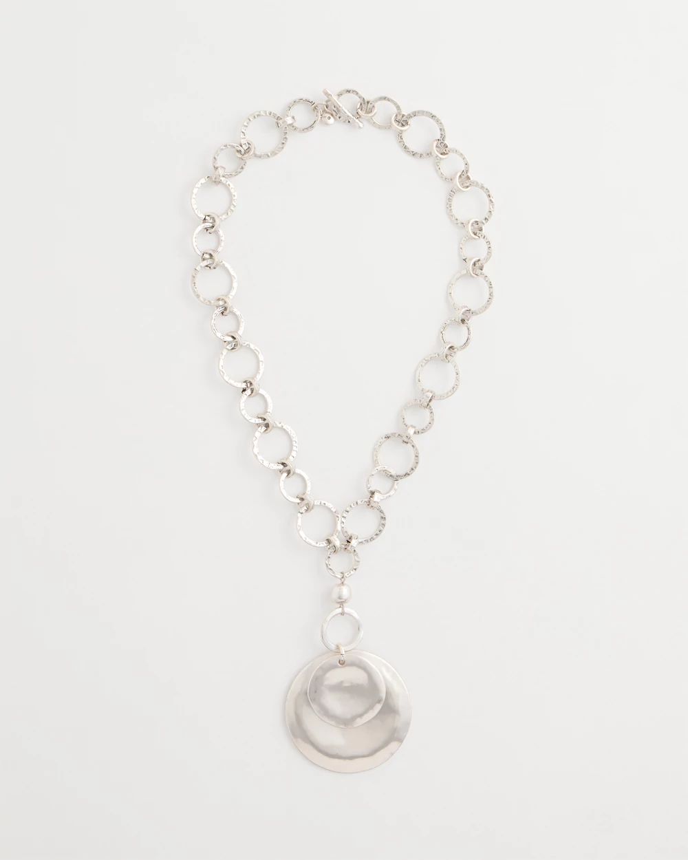 Silvertone Short Pendant Necklace