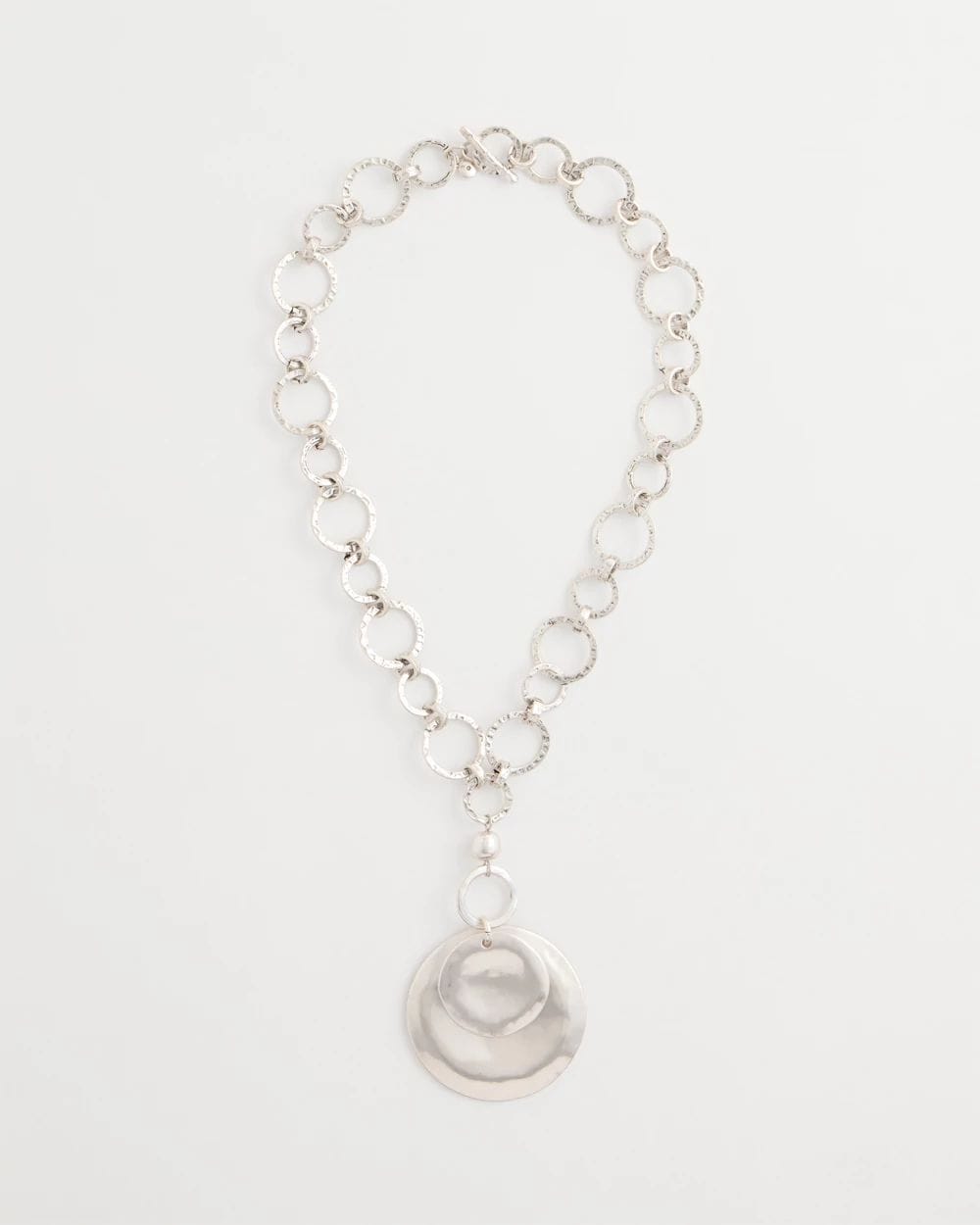 Silvertone Short Pendant Necklace