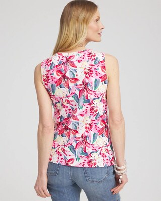 Floral Button Detail Tank