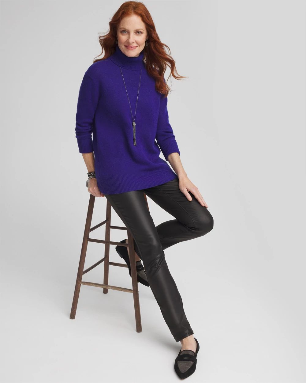 Cashmere Turtleneck Sweater Tunic click to view larger image.