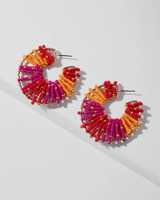 Beaded Front to Back Hoops