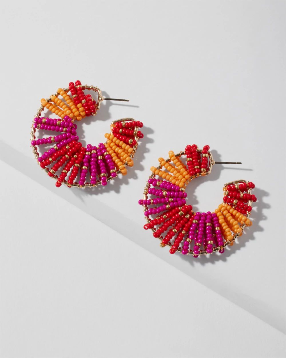 Beaded Front to Back Hoops