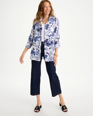 No Iron™ Linen Bloom Shirt click to view larger image.