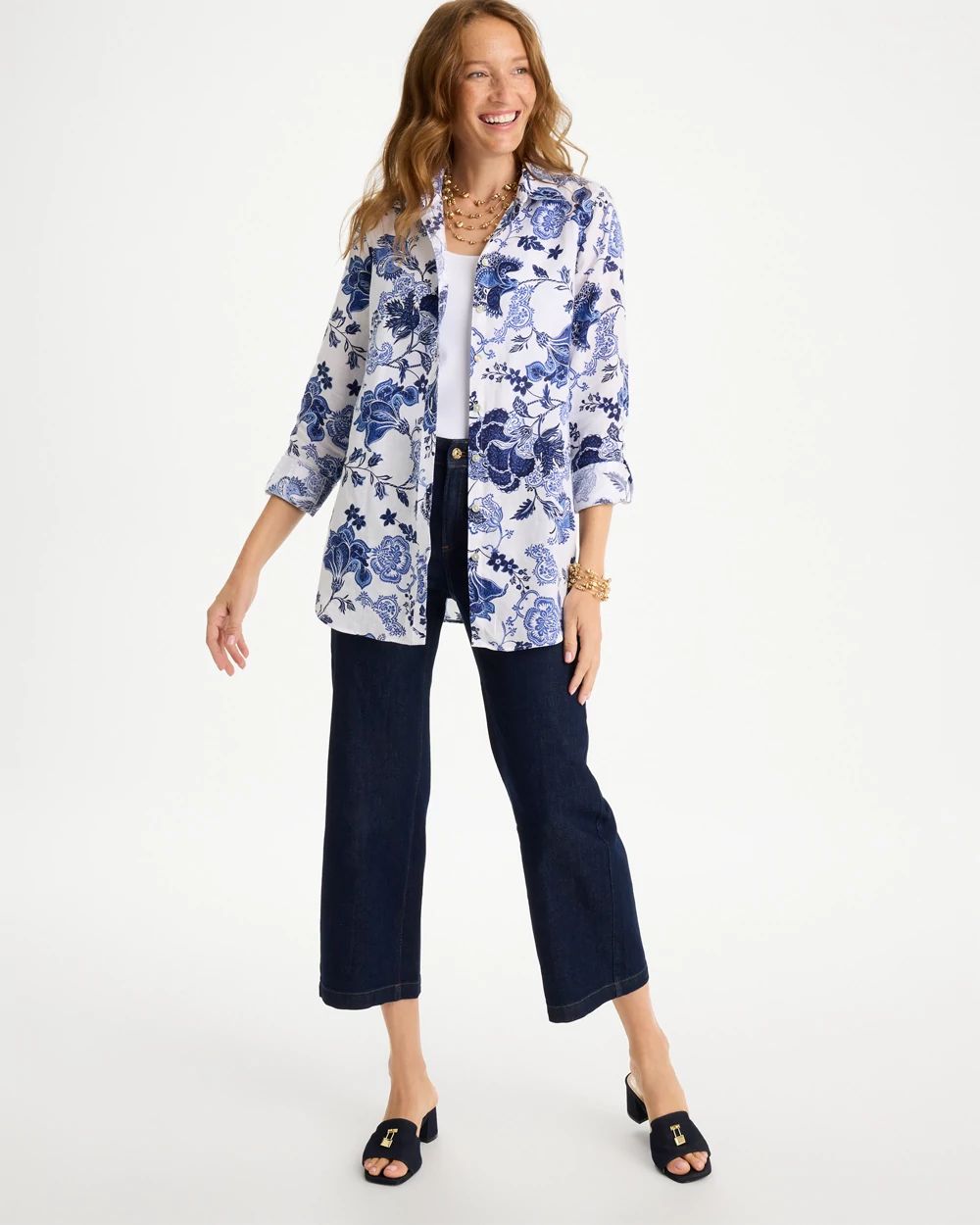 No Iron™ Linen Bloom Shirt