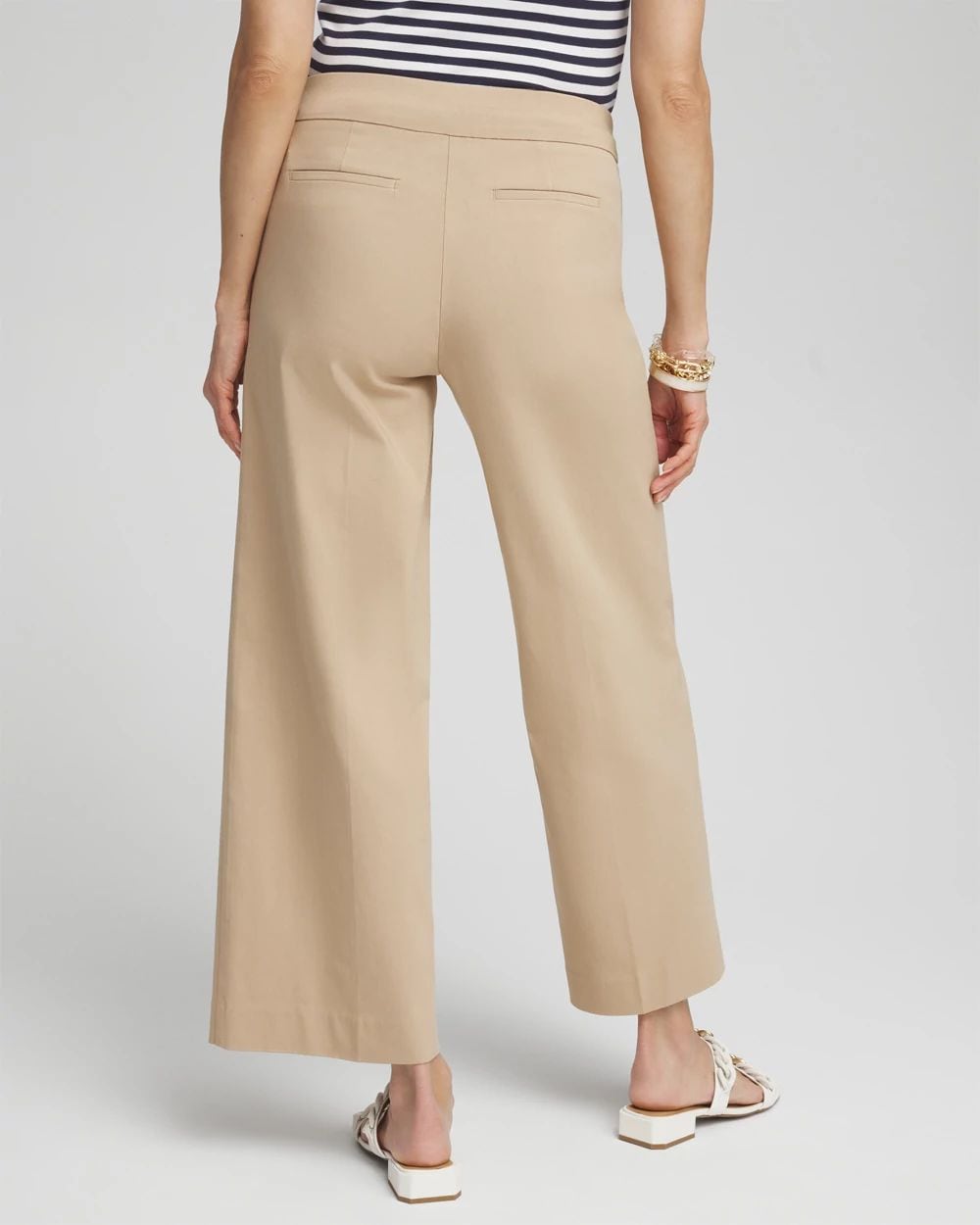 Petite Brigitte Wide Leg Cropped Pants click to view larger image.