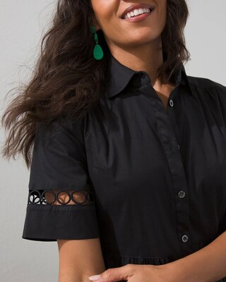 Hem Detail Tiered Shirt Dress