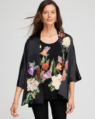 Floral Short Kimono