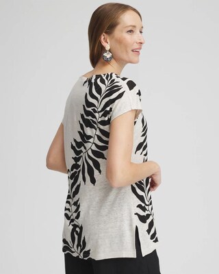 Leaf Print Linen Tunic click to view larger image.