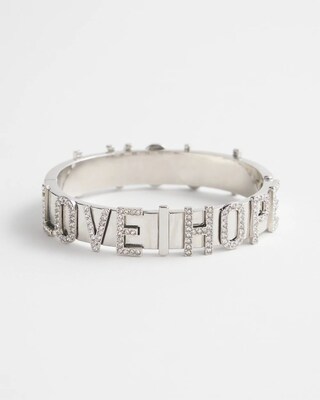Love Hope Pavé Bangle Bracelet