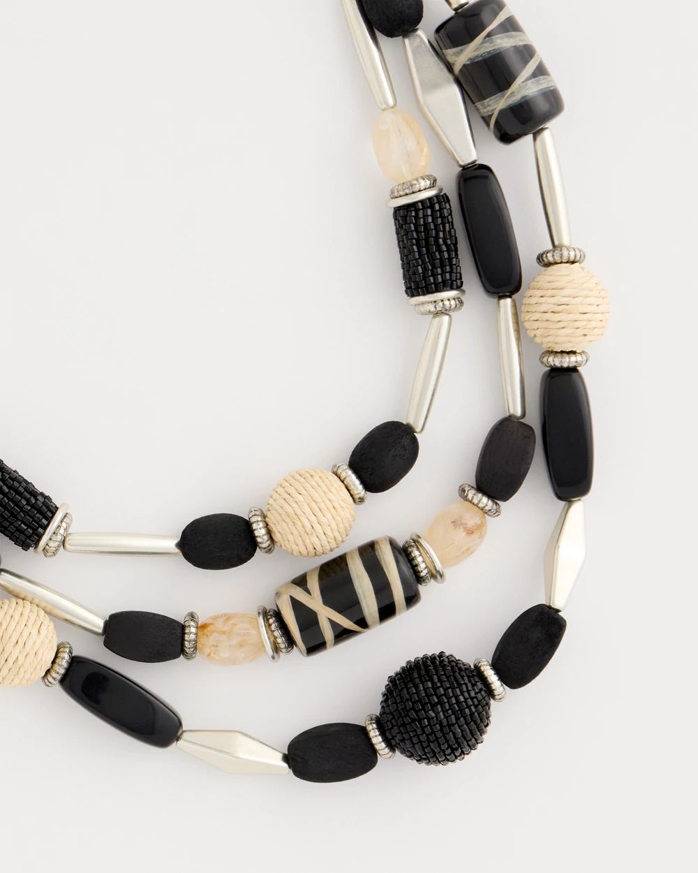 Neutral Triple-Strand Necklace click to view larger image.