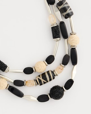 Neutral Triple-Strand Necklace click to view larger image.