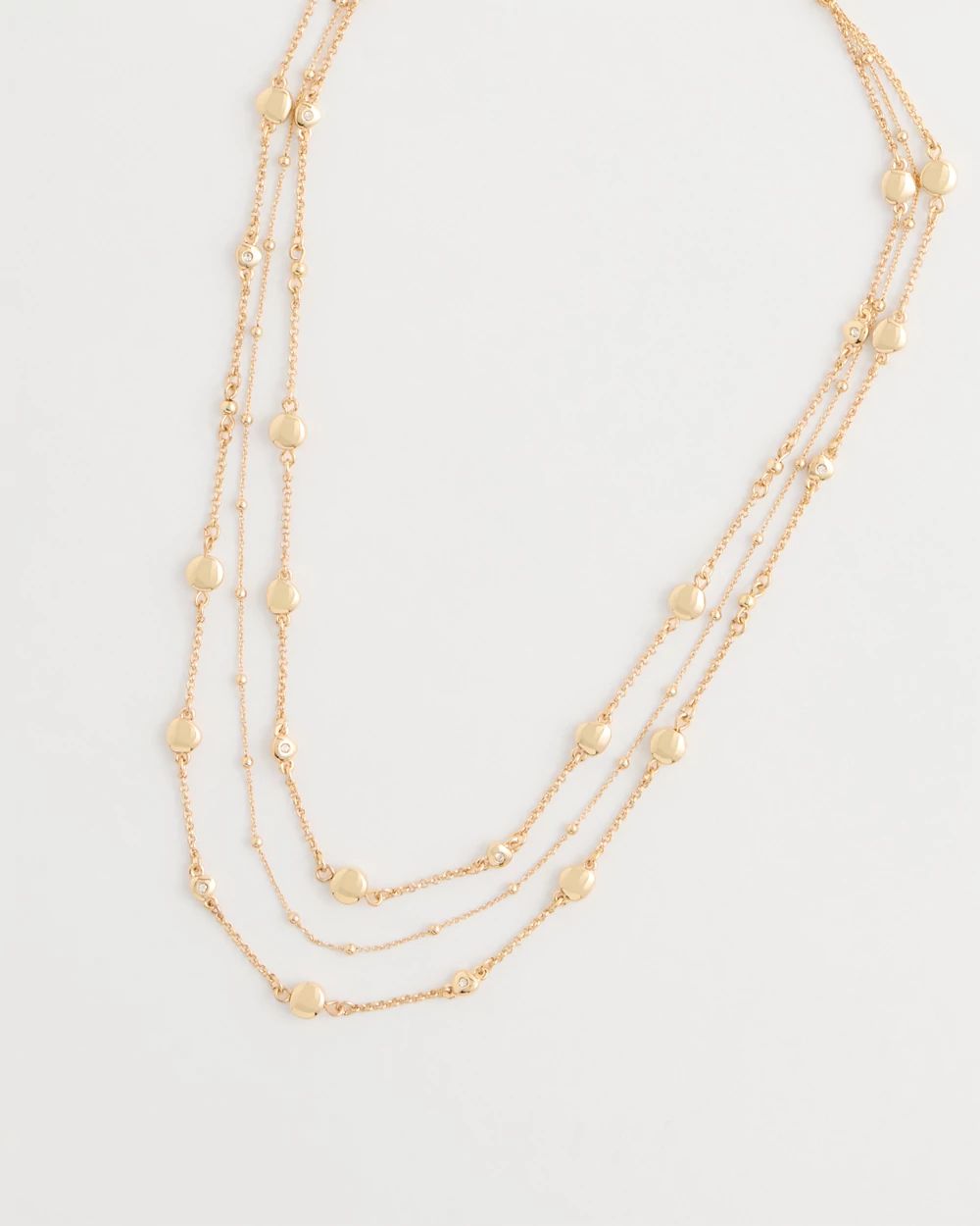 Short Multi-Strand Illusion Necklace click to view larger image.