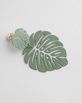 No Droop™ Green Leaf Earrings