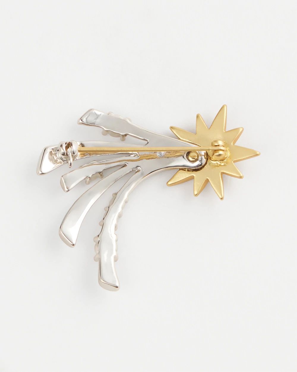 Mixed Metal Shooting Star Brooch