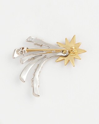 Mixed Metal Shooting Star Brooch