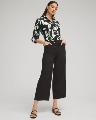 Cotton Sateen Cropped Pants click to view larger image.