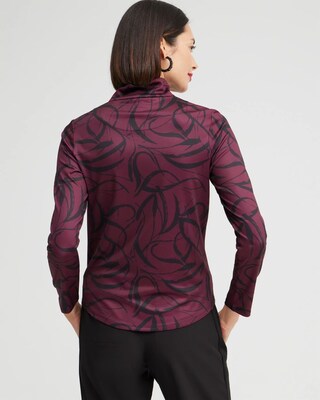 Zenergy UPF Ribbon Print Long Sleeve Top