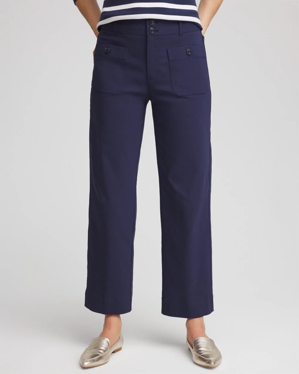 Emme Four Pocket Straight Cropped Pants