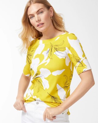 Pima Everyday Floral Print Tee